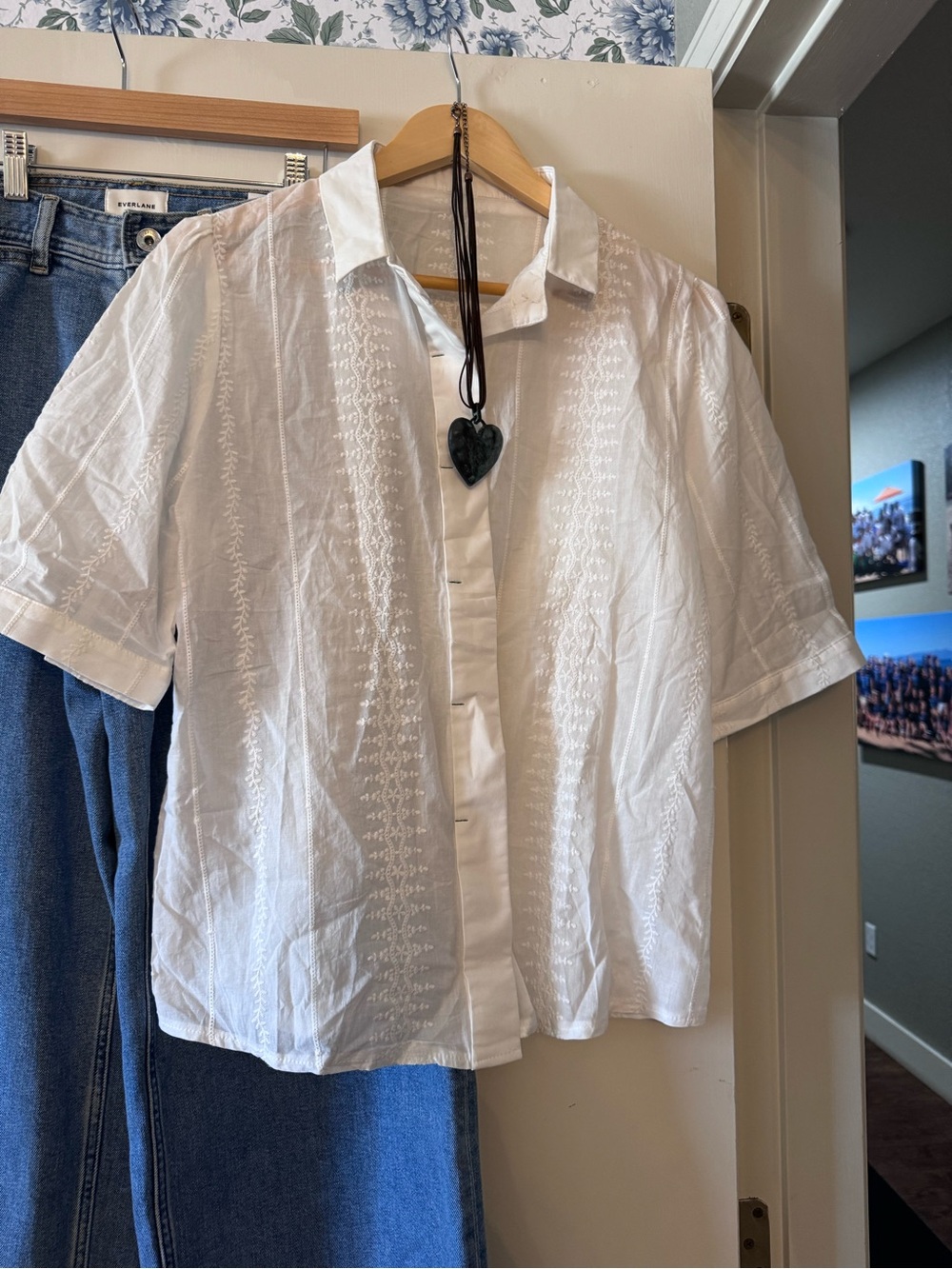 White Button Down Shirt Size Large